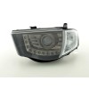 Φανάρια εμπρός Mitsubish L200 (2006-2010) led - μαύρα , με λάμπες (Η1) - σετ 2τμχ.