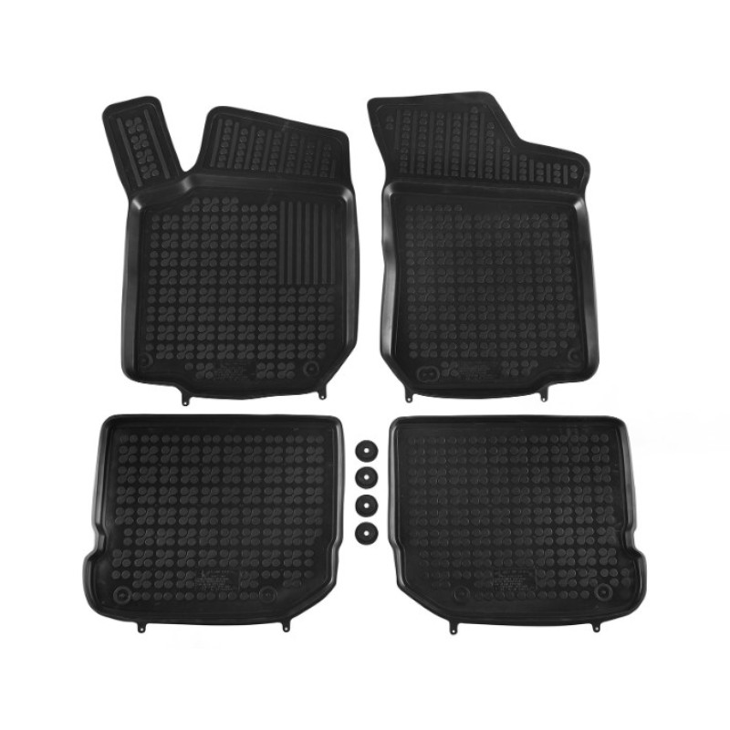 Λαστιχένια πατάκια Wv Golf 4 / Wv Bora / VW Beetle / VW Jetta / Skoda Octavia (1997-2010) / Seat Leon και Toledo (1999-2005) - τύπου σκαφάκι - 4τμχ., Rezaw Plast