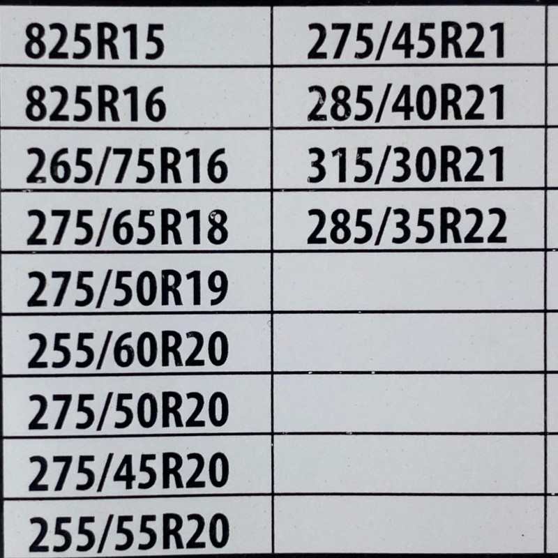 Αντιολισθητικές αλυσίδες για φορτηγάκια, βαν, τζιπ, suv (μέγεθος 270) για 15", 16", 17", 18", 19", 20"  ζάντες - σετ 2τμχ.