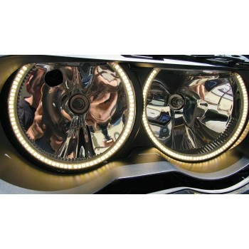 Δαχτυλίδια BMW E46 coupe (1998-2003) / BMW E46 Sedan, Combi (1998-2005) angel eyes με 66 led - κίτρινο χρώμα Δαχτυλίδια BMW E46 coupe (1998-2003) / BMW E46 Sedan, Combi (1998-2005) angel eyes με 66 led - κίτρινο χρώμα