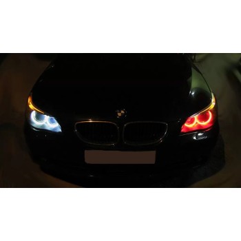 Angel eyes BMW E39 / E60 / E53 X5 / E65 / E87 / E63 5W led αυθεντικά - κόκκινο χρώμα - 2τμχ.
