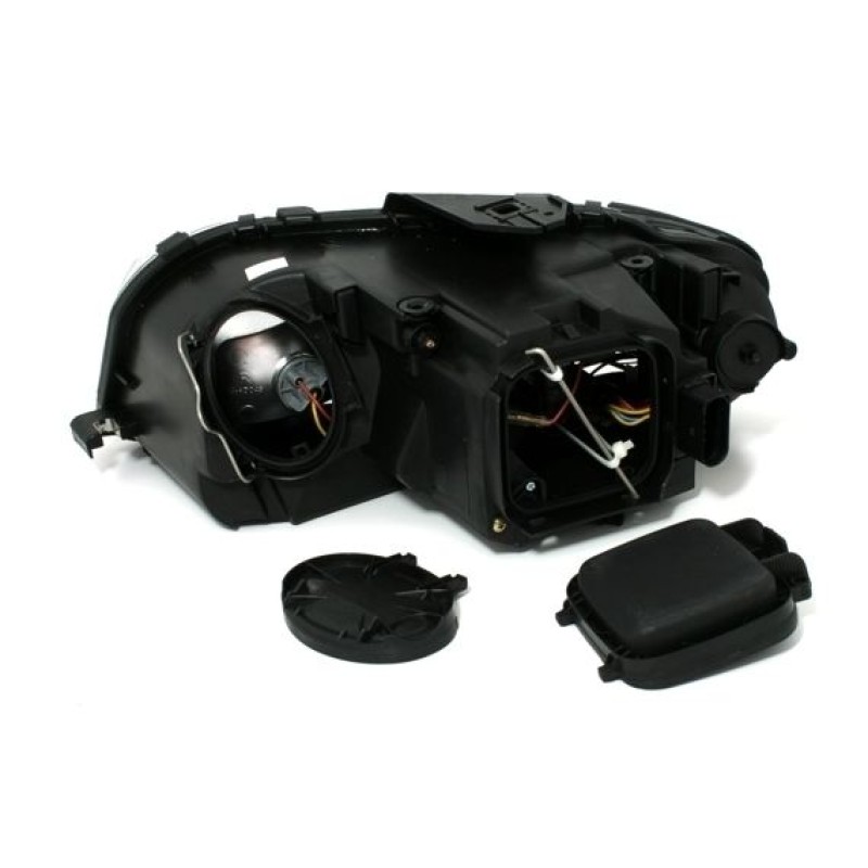 Φανάρια εμπρός Audi A3 (2003-2008) led Dayline - μαύρα , με λάμπες (Η9) - σετ 2τμχ.
