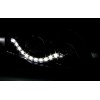 Φανάρια εμπρός Audi A3 (2003-2008) led Dayline - μαύρα , με λάμπες (Η9) - σετ 2τμχ.