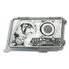 Φανάρια εμπρός Mercedes W124 (1993-1995) angel eyes, χωρίς λάμπες (Η7) - σετ 2τμχ.