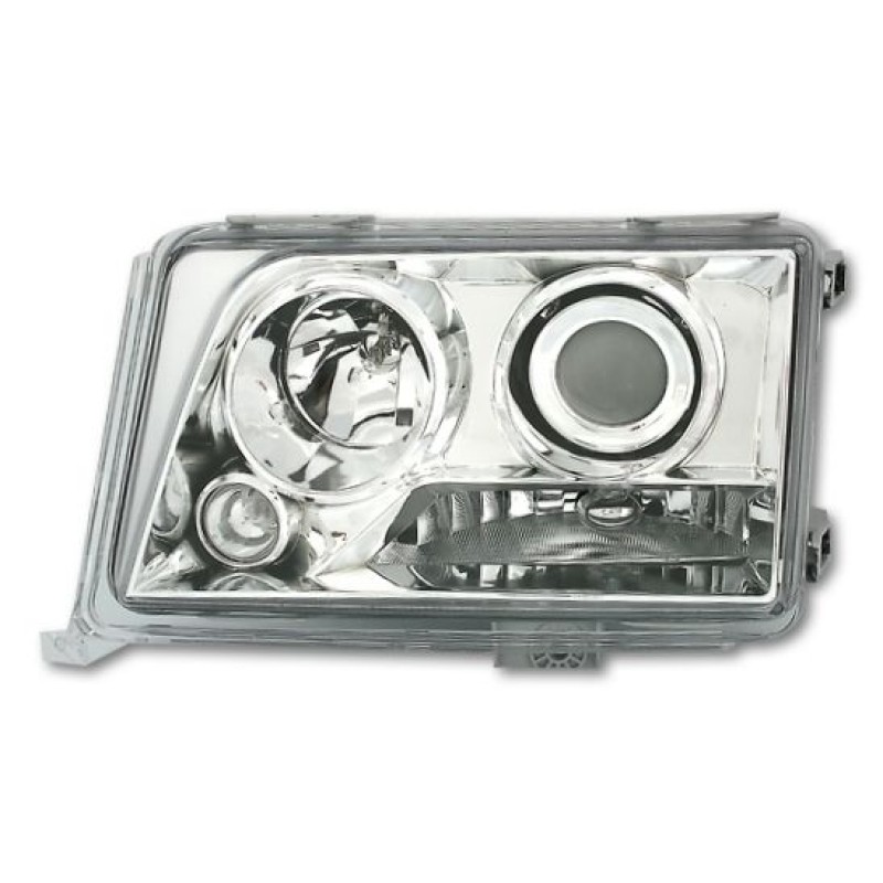 Φανάρια εμπρός Mercedes W124 (1993-1995) angel eyes, χωρίς λάμπες (Η7) - σετ 2τμχ.