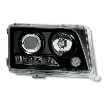 Φανάρια εμπρός Mercedes W124 (1993-1995) - μαύρα , χωρίς λάμπες (Η7) - σετ 2τμχ.