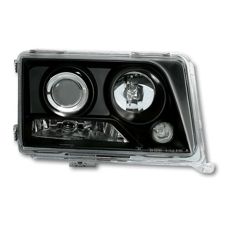 Φανάρια εμπρός Mercedes W124 (1993-1995) - μαύρα , χωρίς λάμπες (Η7) - σετ 2τμχ.