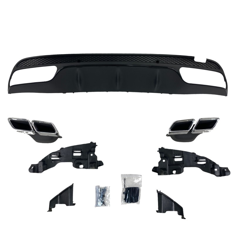 Προφυλακτήρας εμπρός Mercedes C-class W205 (2014+) - AMG look - με diffuser και μπούκες