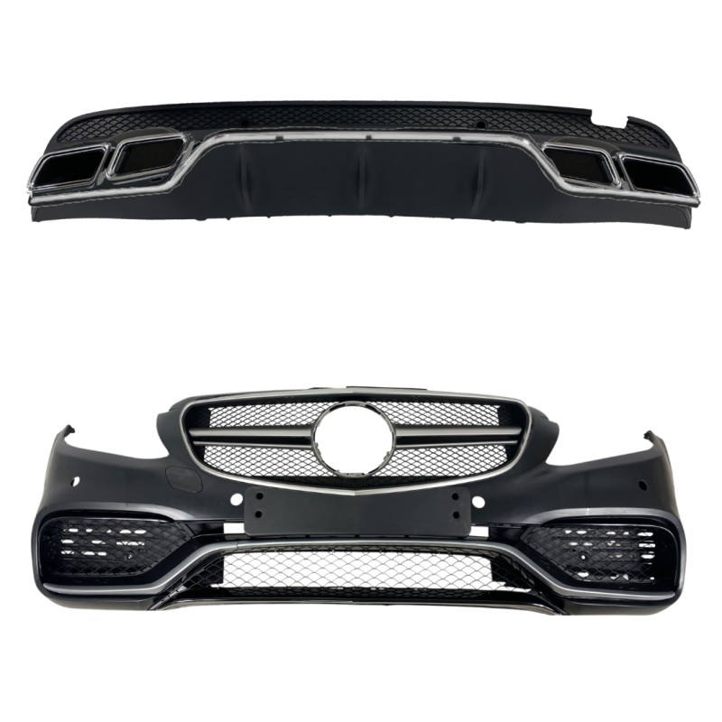 Προφυλακτήρας εμπρός Mercedes C-class W205 (2014+) - AMG look - με diffuser και μπούκες