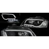 Φανάρια εμπρός Audi A3 (2008-2012) led Lightbar design - chrome ,μαύρα , με λάμπες (Η1) - σετ 2τμχ.