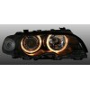 Φανάρια εμπρός BMW E46 coupe και cabrio (1999-2003) angel eyes, χωρίς λάμπες (Η7) - σετ 2τμχ.