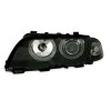 Φανάρια εμπρός BMW E46 sedan (1998-2001) angel eyes - μαύρα , χωρίς λάμπες (Η7) - σετ 2τμχ.