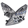 Φανάρια εμπρός Toyota Celica T230 (1999-2005) angel eyes - chrome , με λάμπες (Η1) - σετ 2τμχ.