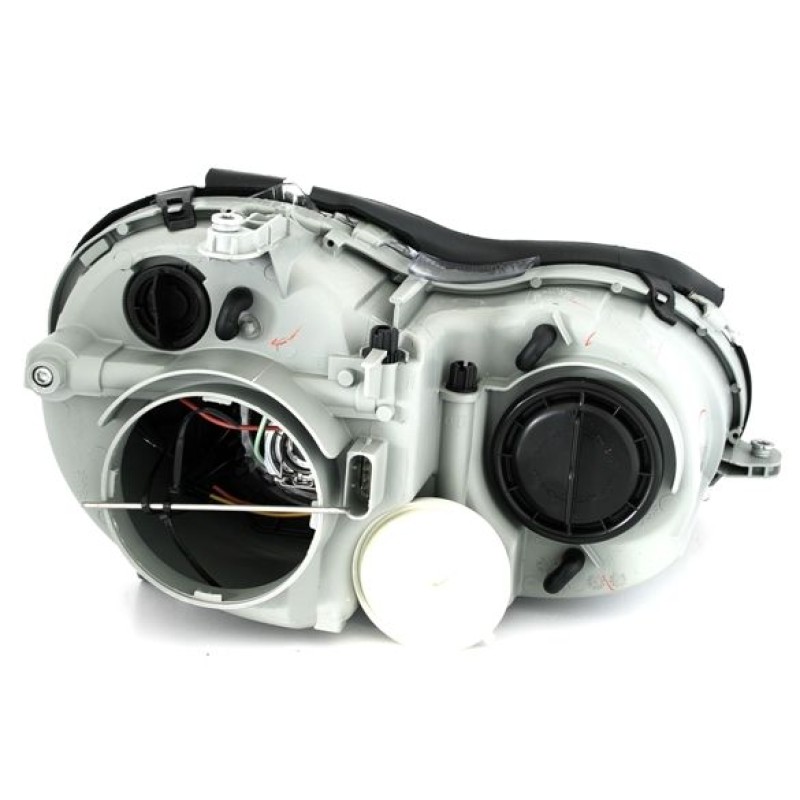 Φανάρια εμπρός Mercedes CLK W209 / C209 (2003-2009) angel eyes, χωρίς λάμπες (Η7) - σετ 2τμχ.