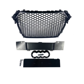 Μάσκα Audi A4 B8 (2011-2014) - RS LOOK - μαύρη γυαλιστερή, χωρίς σήμα Μάσκα Audi A4 B8 (2011-2014) - RS LOOK - μαύρη γυαλιστερή, χωρίς σήμα
