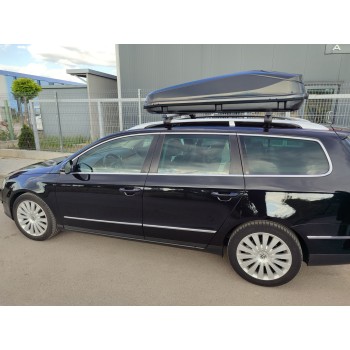 Μπαγκαζιέρα οροφής Junior Easy180x78x40cm με μονόπλευρο άνοιγμα και κλειδί, 430 λίτρα - μαύρη γυαλιστερή