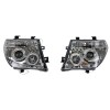 Φανάρια εμπρός Nissan Navara / Pathfinder (2005-2009) led angel eyes - chrome , με λάμπες (Η1) - σετ 2τμχ.