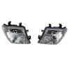 Φανάρια εμπρός Nissan Navara / Pathfinder (2005-2009) led angel eyes - chrome , με λάμπες (Η1) - σετ 2τμχ.