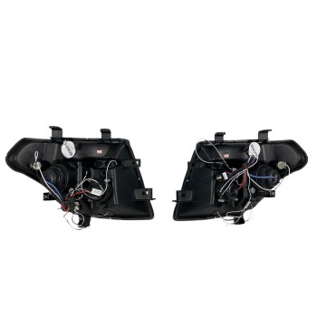 Φανάρια εμπρός Nissan Navara / Pathfinder (2005-2009) led angel eyes - chrome , με λάμπες (Η1) - σετ 2τμχ.