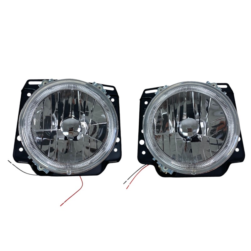 Φανάρια εμπρός Vw Golf II (1983-1993) angel eyes - chrome , χωρίς λάμπες (Η 4 ) - σετ 2τμχ.