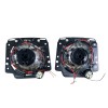 Φανάρια εμπρός Vw Golf II (1983-1993) angel eyes - chrome , χωρίς λάμπες (Η 4 ) - σετ 2τμχ.