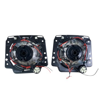Φανάρια εμπρός Vw Golf II (1983-1993) angel eyes - chrome , χωρίς λάμπες (Η 4 ) - σετ 2τμχ.