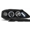 Φανάρια εμπρός Opel Astra G (1998-2004) led angel eyes - CCFL , μαύρα , με λάμπες (Η1) - σετ 2τμχ.
