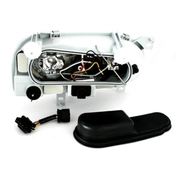 Φανάρια εμπρός Vw Golf 3 - chrome , με λάμπες (Η1) - σετ 2τμχ.