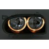 Φανάρια εμπρός Vw Golf 3 R32 design angel eyes - μαύρα , χωρίς λάμπες (Η7) - σετ 2τμχ.