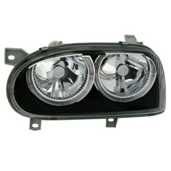 Φανάρια εμπρός Vw Golf 3 R32 design angel eyes - μαύρα , χωρίς λάμπες (Η7) - σετ 2τμχ.