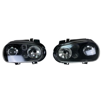 Φανάρια εμπρός Vw Golf IV R32 - μαύρα , χωρίς λάμπες (Η7) - σετ 2τμχ.