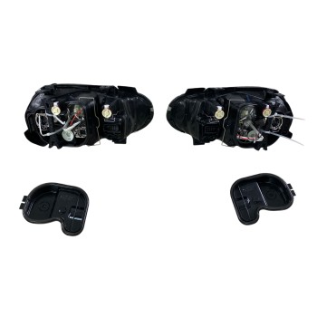 Φανάρια εμπρός Vw Golf IV R32 - μαύρα , χωρίς λάμπες (Η7) - σετ 2τμχ.