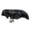 Φανάρια εμπρός BMW E39 (1995-2000) angel eyes - μαύρα , χειρ.ρύθμιση , χωρίς λάμπες (Η7) - σετ 2τμχ.