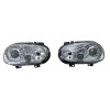 Φανάρια εμπρός Vw Golf IV R32 - chrome , χωρίς λάμπες (Η7) - σετ 2τμχ.