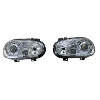 Φανάρια εμπρός Vw Golf IV R32 - chrome , χωρίς λάμπες (Η7) - σετ 2τμχ.