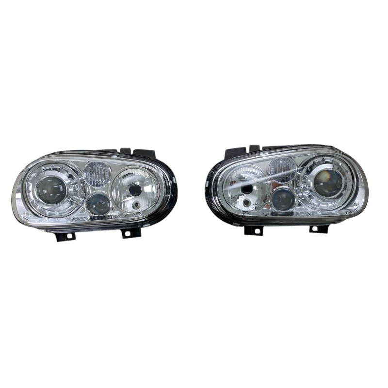 Φανάρια εμπρός Vw Golf IV R32 - chrome , χωρίς λάμπες (Η7) - σετ 2τμχ.