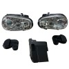 Φανάρια εμπρός Vw Golf IV R32 - chrome , χωρίς λάμπες (Η7) - σετ 2τμχ.