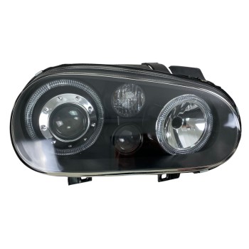 Φανάρια εμπρός Vw Golf IV R32 angel eyes - μαύρα , χωρίς λάμπες (Η7) - σετ 2τμχ.