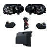 Φανάρια εμπρός Vw Golf IV R32 angel eyes - μαύρα , χωρίς λάμπες (Η7) - σετ 2τμχ.