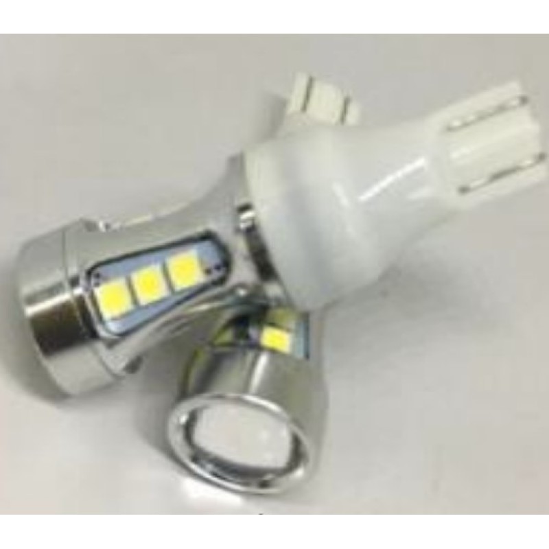 Led λάμπα τύπου T10 με 18 led 3030 και προτζέκτορα - CANBUS - 1τμχ.