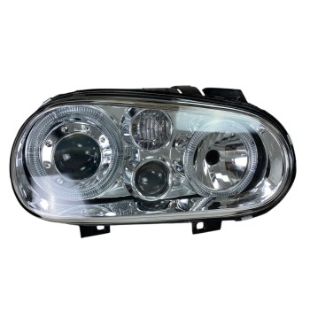 Φανάρια εμπρός Vw Golf IV R32 angel eyes - chrome , χωρίς λάμπες (Η7) - σετ 2τμχ.