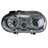 Φανάρια εμπρός Vw Golf IV R32 angel eyes - chrome , χωρίς λάμπες (Η7) - σετ 2τμχ.
