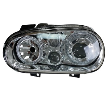 Φανάρια εμπρός Vw Golf IV R32 angel eyes - chrome , χωρίς λάμπες (Η7) - σετ 2τμχ.