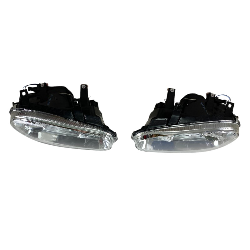 Φανάρια εμπρός Vw Golf IV R32 angel eyes - chrome , χωρίς λάμπες (Η7) - σετ 2τμχ.