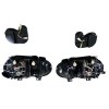 Φανάρια εμπρός Vw Golf IV R32 angel eyes - chrome , χωρίς λάμπες (Η7) - σετ 2τμχ.