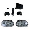 Φανάρια εμπρός Vw Golf IV R32 angel eyes - chrome , χωρίς λάμπες (Η7) - σετ 2τμχ.