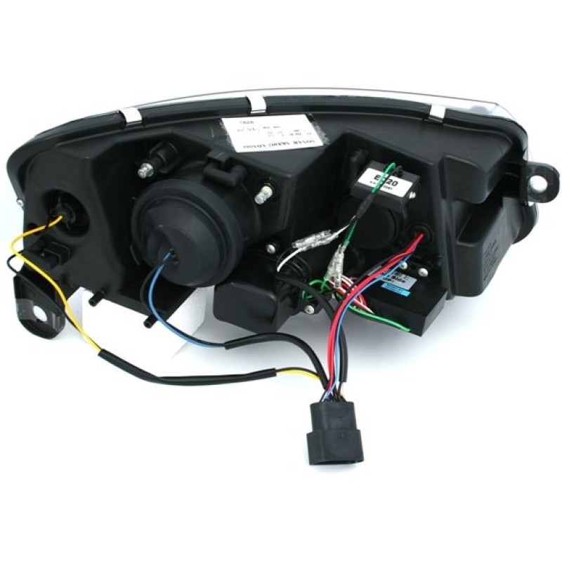 Φανάρια εμπρός Audi A6 C4 (2004-2008) led lightbar - chrome , χωρίς λάμπες (Η7) - σετ 2τμχ.