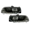 Φανάρια εμπρός Alfa Romeo 156 (1997-2003) led - μαύρα , με λάμπες (Η1) - σετ 2τμχ.