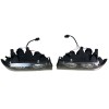 Φανάρια εμπρός Bmw E36 (1991-2000) 2d coupe angel eyes - μαύρα , με λάμπες (Η7) - σετ 2τμχ.