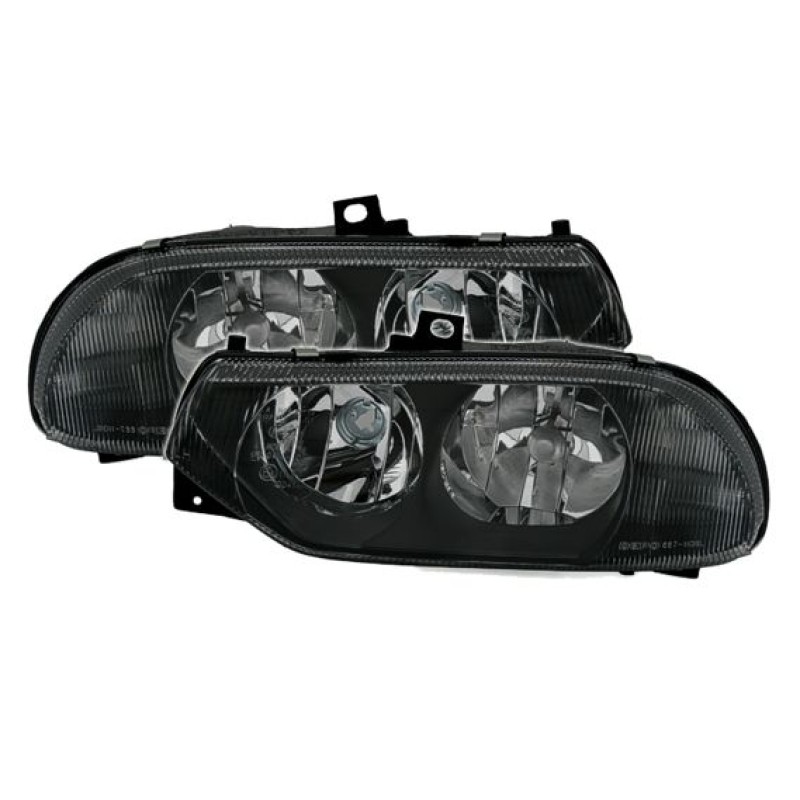 Φανάρια εμπρός Alfa Romeo 156(1997-2003) - μαύρα , χωρίς λάμπες (Η7) - σετ 2τμχ.